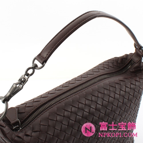 Bottega Veneta/ボッテガ・ヴェネタ  ラムスキン ショルダーバッグ ダークブラウン 239988V00162072